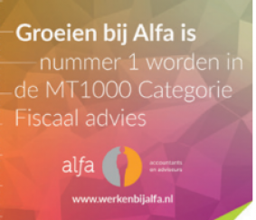 Alfa nummer 1 in MT1000: categorie fiscaal advies